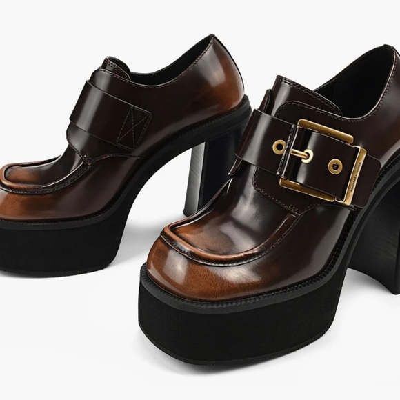 MICHAEL Michael Kors Shoes - Michael Kors Colby Burnished Real Leather Platform Loafer size 9M